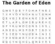 garden of eden word search puzzle