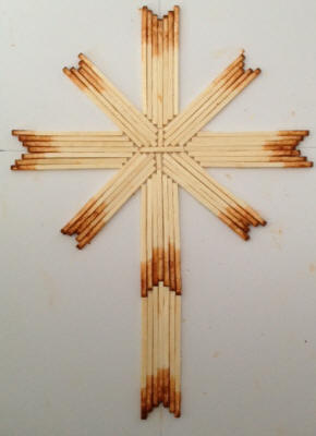 Ink Pad Version of Burnt Matchstick cross.