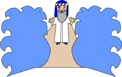 Moses and the Red Sea paper craft