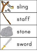 David and Goliath word wall words