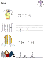 Jacob's Dream Picture Clue - Read and Trace worksheets