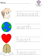 Sermon on the Mount Picture Clue Read and Trace