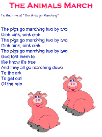 The Animals March with printable template