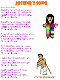 Joseph's printable song templates for kids