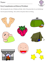 Abraham and Sarah Comprehension and Memory worksheets