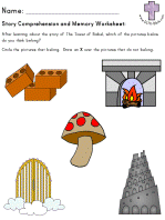 Shadrach Meshach and Abednego Comprehension & Memory worksheets