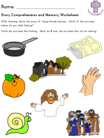 Jesus Heals Leprosy Story comprehension and Memory worksheet