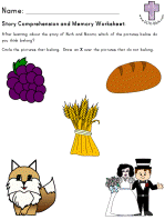 Jacob and Esau Comprehension and Memory Worksheets