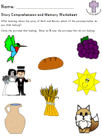 Ruth and Naomi Sentence Sequencing worksheets