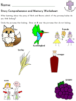 Ruth and Naomi Sentence Sequencing worksheets