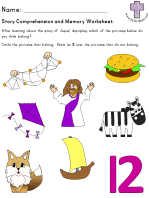 Story Comprehension worksheets