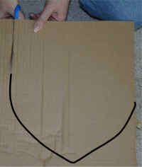 trace shield on cardboard