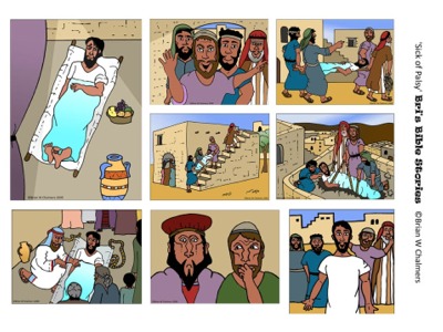 Jesus Heals the Paralyzed Man Storyboard