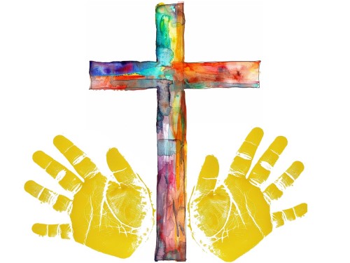handprint cross craft