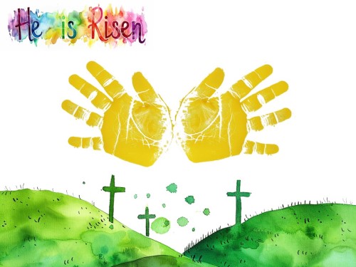 he is risen handprint craft