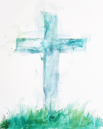 cross handprint craft template