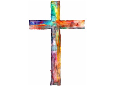 cross handprint craft template