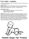 take home sheet