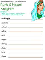 Ruth and Naomi anagram
