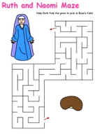 Ruth and Naomi worksheets for kids