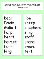 David and Goliath Word Lists