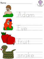 Picture clue read and trace 1
