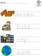 Tower of Babel Picture Clue Read and Trace
