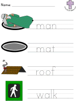 Jesus Heals Paralysis Picture Clue Read and Trace worksheets