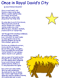 Once in Royal David's City poem