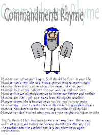 Commandments Rhyme