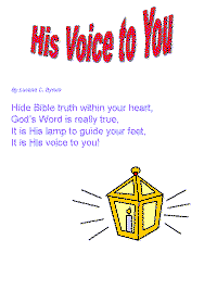 His voice to you with printable template