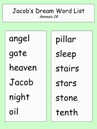 Jacob's Dream word list