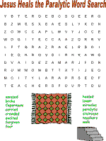 Jesus Heals the Paralytic Wordsearches